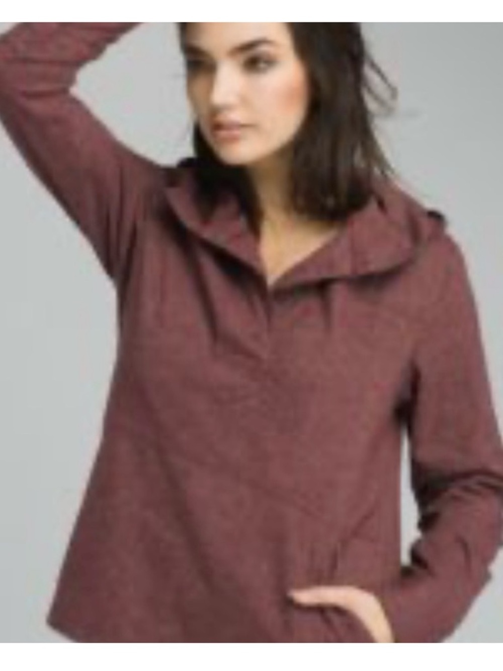 PrAna “Shelton” hemp-blend brown hoodie pullover - Picture 7 of 8